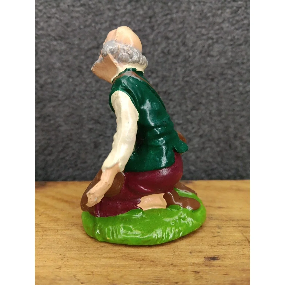 Vintage Shepherd Hand Painted Chalkware Nativity Figurine Italy replacement - Picture 4 of 7